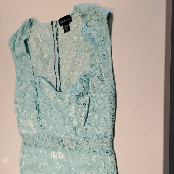 Seductions aqua mini dress - Picture 6 of 6